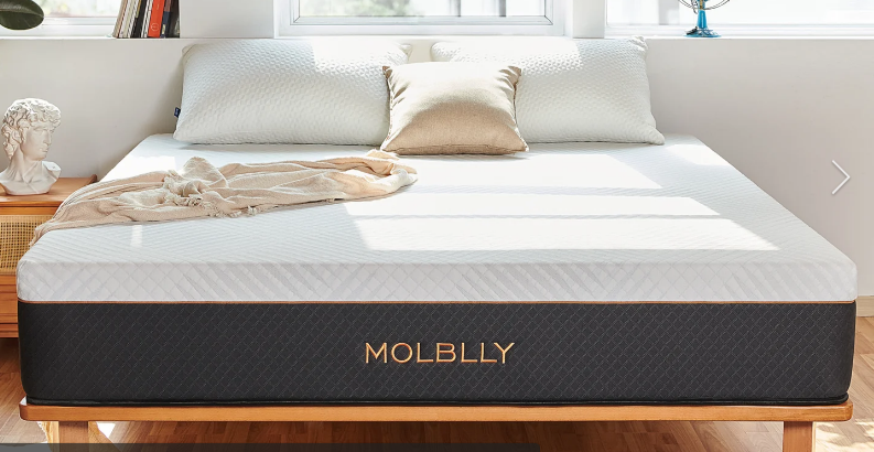 Molblly Joy Innerspring Hybrid Mattress, Fiberglass Free, King, 10-inch