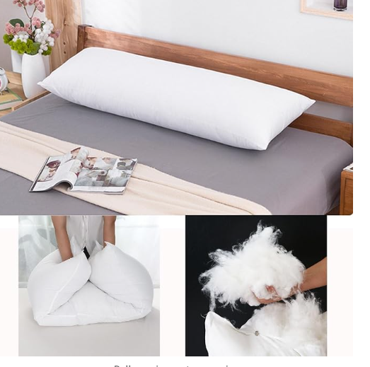 AIJILI 60 X 180 cm Long Hugging Body Pillow Inner Insert Anime Body Pillow Core White Pillow Inner Cushion(60 * 180CM)