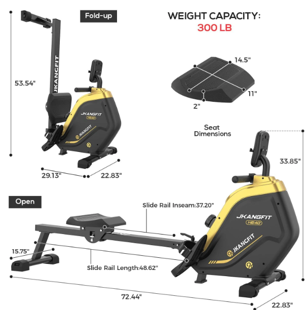 JKANGFIT Folding Rowing Machine for Home