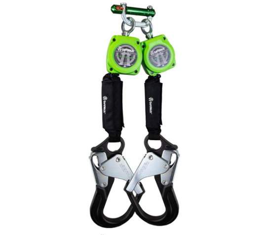 Safewaze 019-5055 6' Web Dual Leg Retractable with Aluminum Rebar Hooks & 9013 BWB