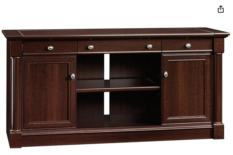 Sauder Palladia Credenza, Select Cherry finish