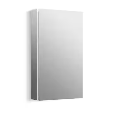 KOHLER K-R79215-CA1 15 in. W x 26 in. H Aluminum Medicine Cabinet White Interior