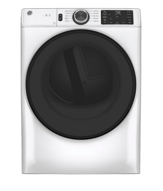 GE® ENERGY STAR® 7.8 cu. ft. Capacity Smart Front Load Gas Dryer with Sanitize Cycle GFD55GSSNWW