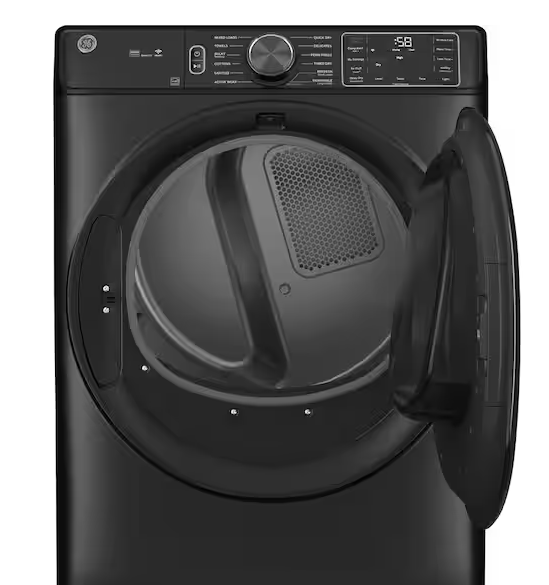 GE® ENERGY STAR 7.8 cu. ft. Capacity Smart Front Load Gas Dryer with Steam and Sanitize Cycle in Carbon Graphite GFD65GSPVDS