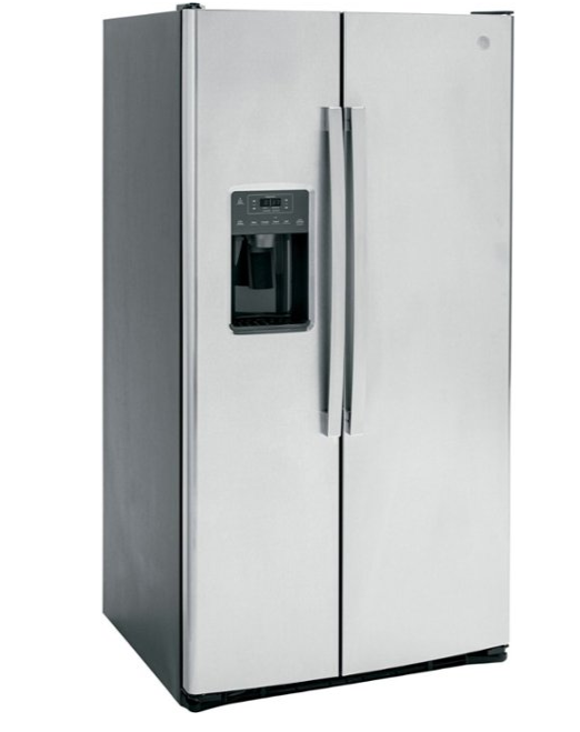 GE 25.3 Cu. Ft. Side-By-Side Refrigerator GSS25GYPFS with External Ice & Water Dispenser - Stainless Steel GSS25GYPFS