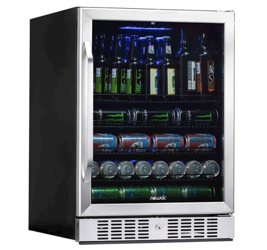 NewAir - 177-Can Built-In Beverage Cooler with Precision Temperature Controls and Adjustable Shelves - Stainless Steel ABR1770