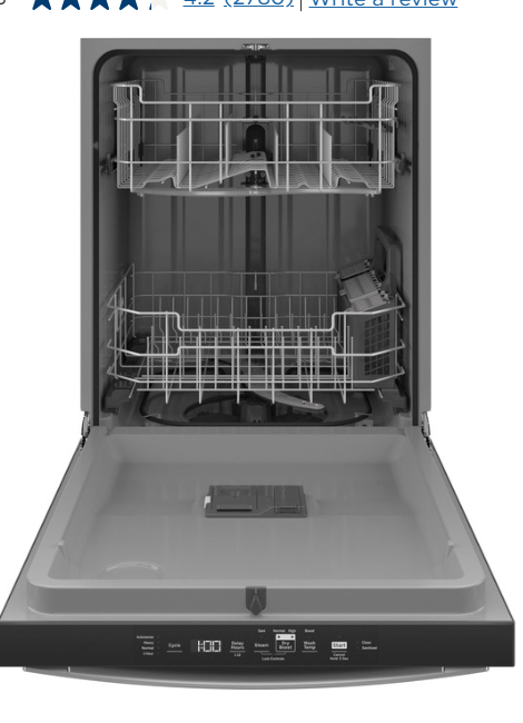 GE® ENERGY STAR® Top Control with Plastic Interior Dishwasher with Sanitize Cycle & Dry Boost Model #: GDT550PYRFS