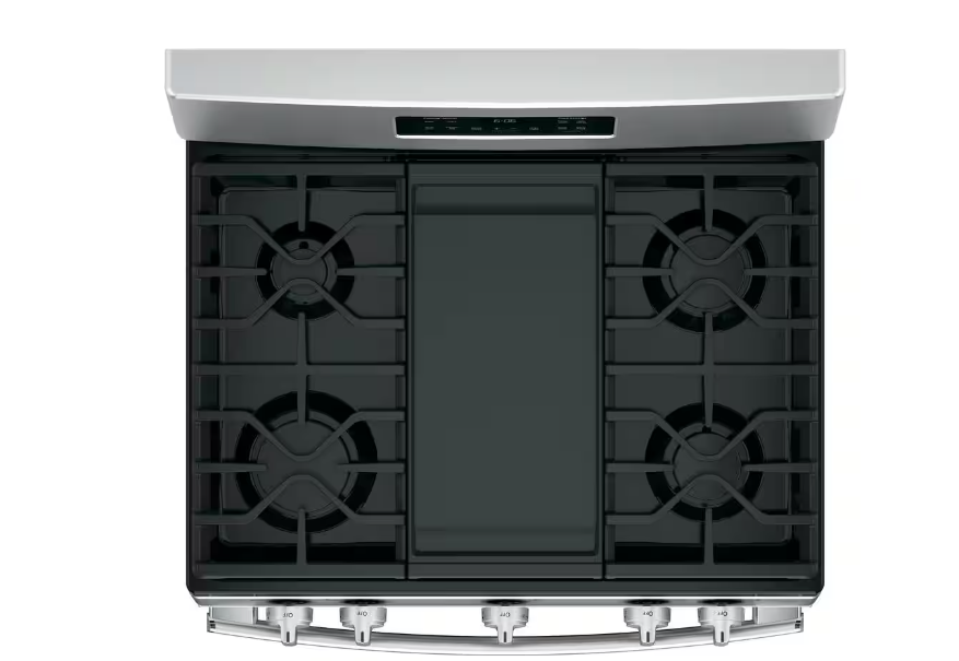 GE 30 in. 5.0 cu. ft. Freestanding Gas Range in Stainless Steel with Griddle JGBS66REKSS