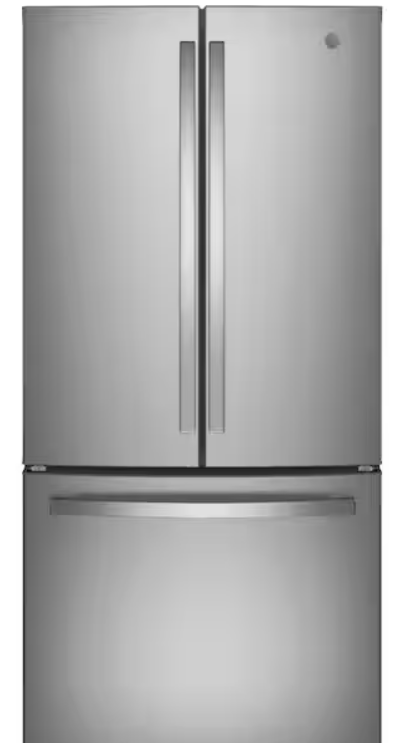 GE 18.6 cu. ft. Counter Depth French Door Refrigerator in Fingerprint Resistant Stainless Steel GWE19JYLFS