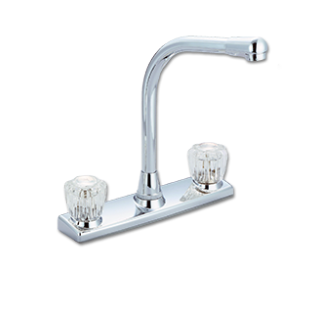 WHITEFALLS HI-RISE TWO HANDLE KITCHEN FAUCET WITHOUT SPRAY - CHROME 201092