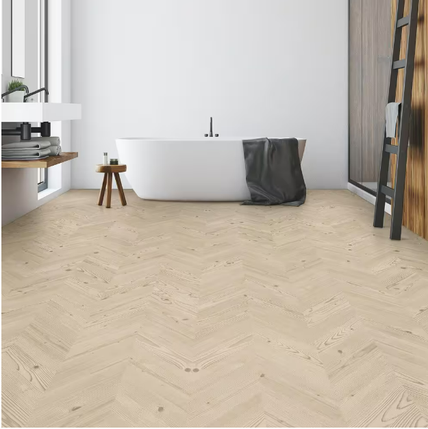 Chevron Baker Farm Pine 12 MIL x 12 in. W x 28 in. L Click Lock Waterproof Luxury Vinyl Plank Flooring (18.87 sqft/case)