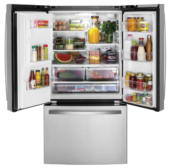 GE 25.6 cu. ft. French Door Refrigerator in Fingerprint Resistant Stainless Steel, ENERGY STAR GFE26JYMFS