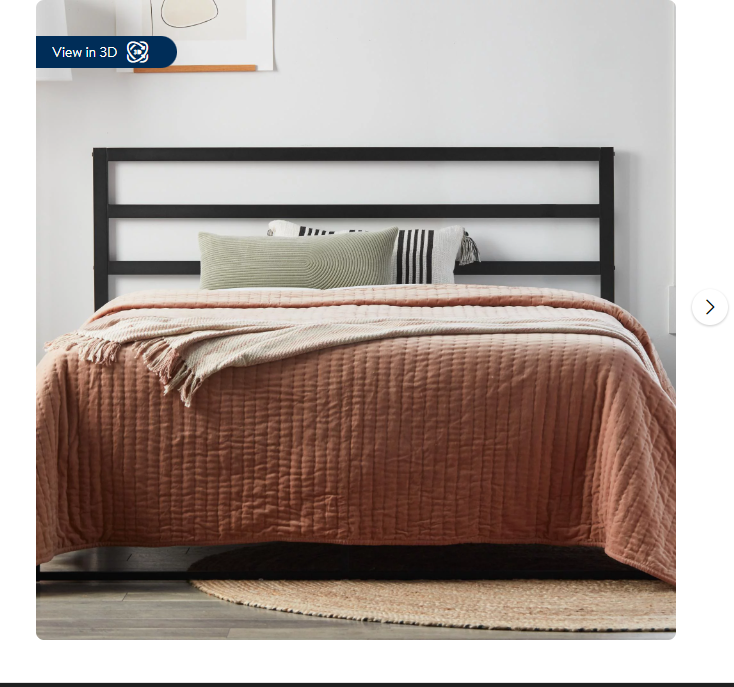 Rest Haven Boston Double Panel Metal Headboard, Full