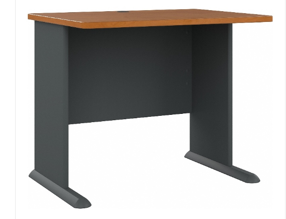 Series A 36W Desk in Natural Cherry and Slate - Engineered Wood