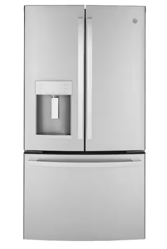 GE® 22.1 cu. ft. French Door Refrigerator in Fingerprint Resistant Stainless Steel, Counter Depth and ENERGY STAR GYE22GYNFS