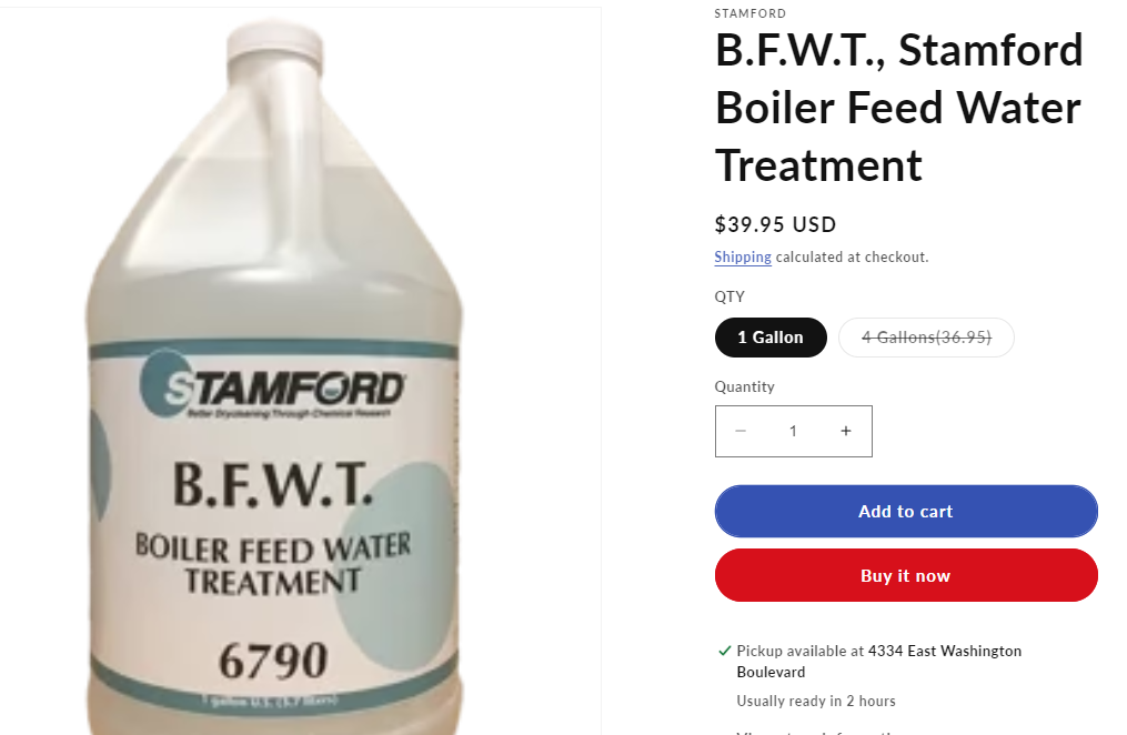 STAMFORD BFWT – 6790 – Boiler Feed Water Treatment