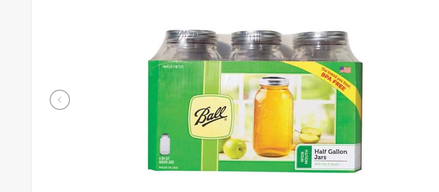 Ball Wide Mouth Mason Jar 64 oz 5pk