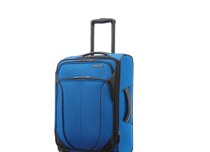 American Tourister - 4 Kix 2.0 24" Expandable Spinner Carry-On Suitcase - Classic Blue