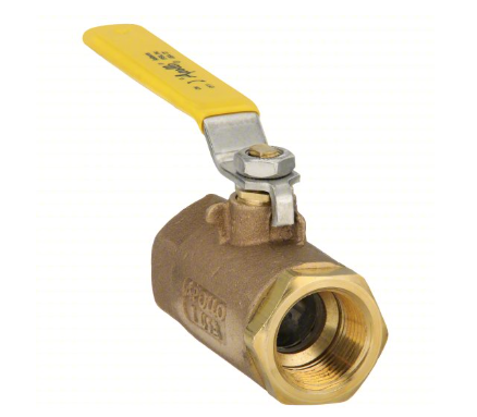 APOLLO Manual Two-Way Ball Valve: 1 in, Bronze, Straight, FNPT x FNPT, 600 psi Max. Pressure (CWP)