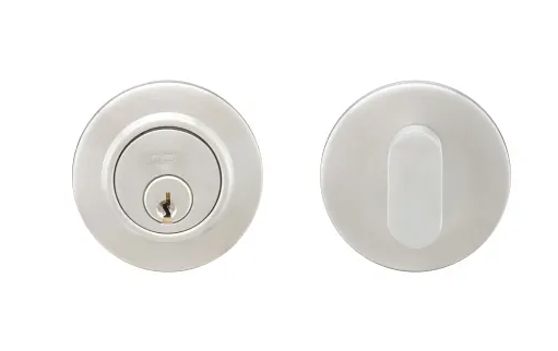 INOX CD Deadbolt Single Cylinder 2-1/2 in. Round Escutcheon Satin Stainless Steel 2-3/8 BS - CD110B6-32