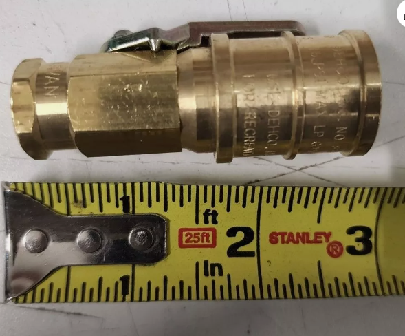 Delco MBS Propane Line Quick Disconnect Valve 1/4" FPT x QD Brass 829113