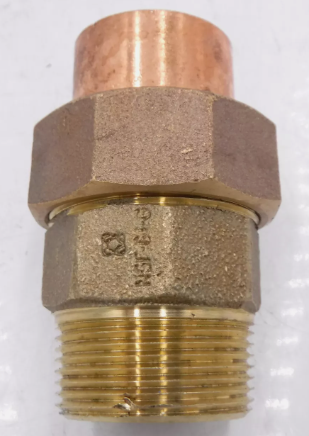 Nibco 1-1/2" MNPT Cast Copper Pipe Union Pressure Fitting B260550