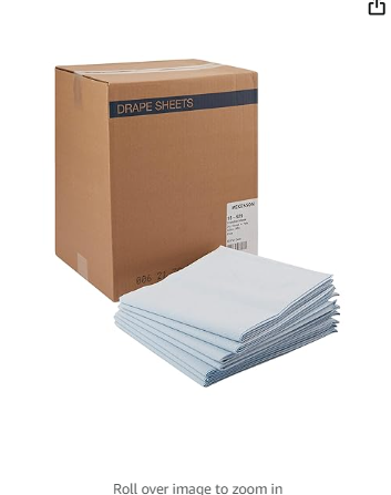 McKesson Drape Exam Sheets, Stretcher Sheet, Disposable, Blue, 40 in x 90 in, 50 Count