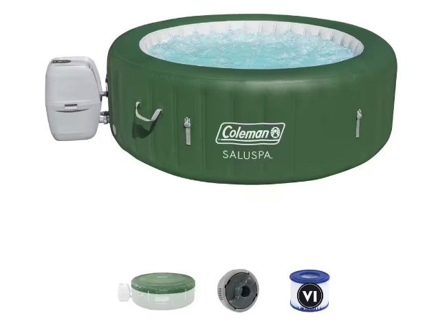 Coleman SaluSpa 6-Person Inflatable Hot Tub, Green Model # 90363E