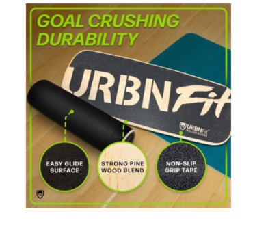 URBNFit Wooden Balance Board Trainer Core Stability