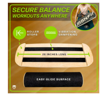 URBNFit Wooden Balance Board Trainer Core Stability