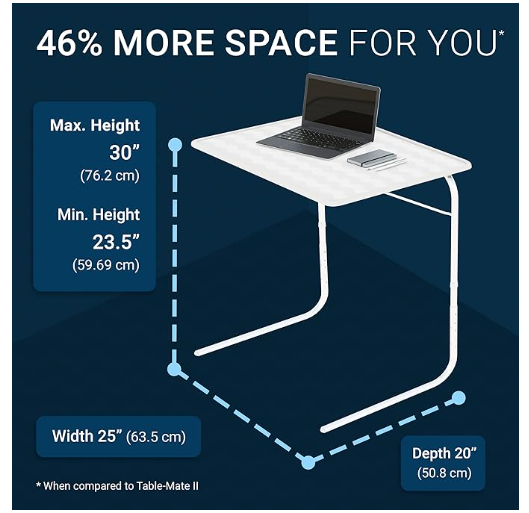 Table Mate XL TV Laptop Dinner Tray Black