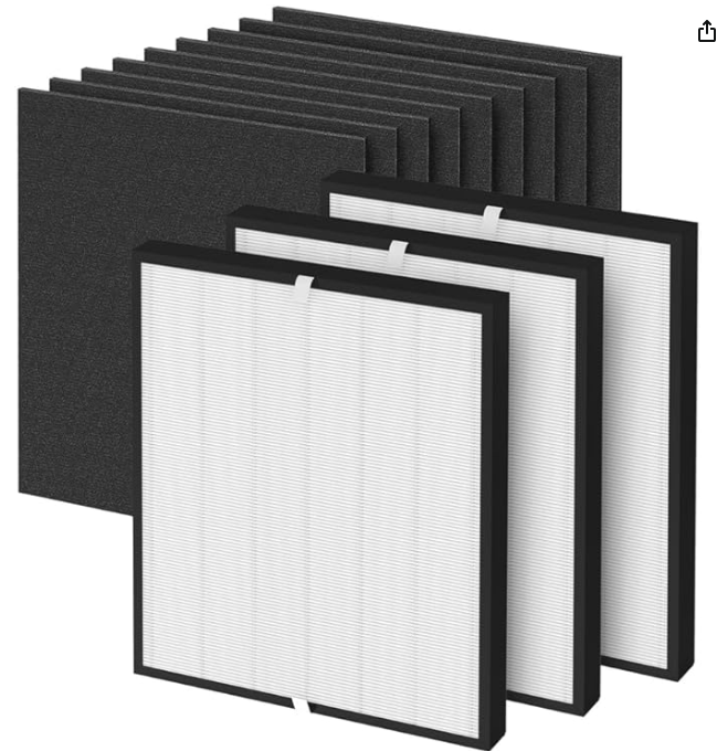 HEPA Replacement Filter 3000 2 Filter 4 Activated Carbon 8 Carbon Pre-Filters