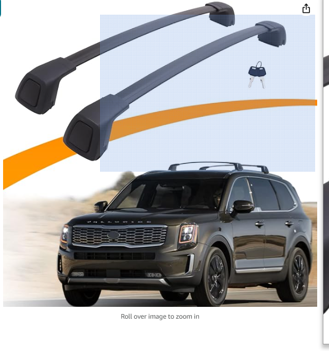 Snailfly Upgraded Roof Rack Cross Bars Fit for 2019-2025 Kia Telluride S SX SX-P EX Lockable Crossbars for Ski Kayak Bike Basket