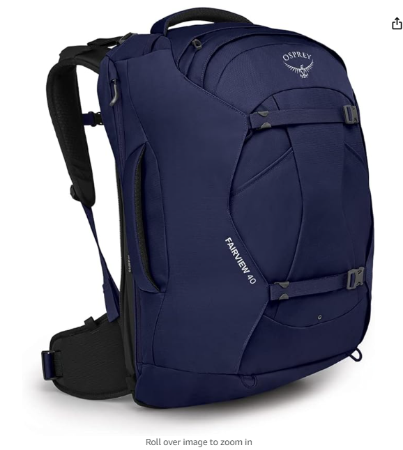 Osprey Fairview 40L Women's Travel Backpack, Winter Night Blue
