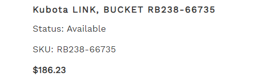 Kubota LINK BUCKET RB238-66735