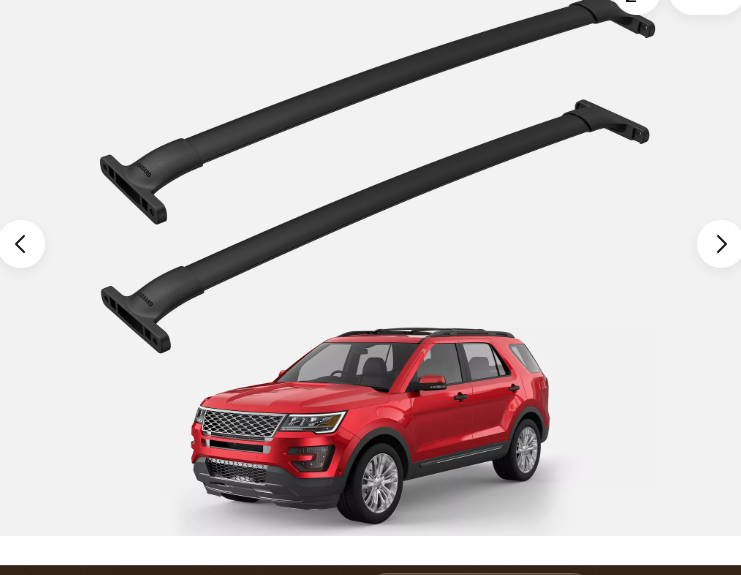 Roof Rack Cross Bar Rail For 2016-2019 Ford Explorer Luggage Cargo Racks Rooftop