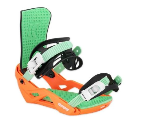 Kemper Freestyle Snow Board Bindings M/L O'Neill Rampage Orange/Lime Green