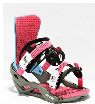 Kemper Freestyle Snow Board Snowboard Bindings Medium Large M/L Carolina Blue/Pink