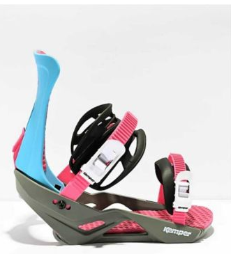 Kemper Freestyle Snow Board Snowboard Bindings Medium Large M/L Carolina Blue/Pink