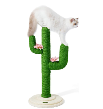 VETRESKA Cat Scratching Post for Indoor Cats - 31.5Inches Cactus Cat Scratch Posts,Large Sisal Cat Scratcher Heavy Duty