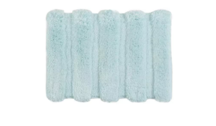 Madison Park Tufted Pearl Channel 17 in. x 24 in. Seafoam Polyester Rectangle Bath Rug