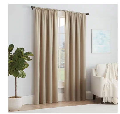 Eclipse Solid Therma Panel Room Darkening Rod Pocket Single Curtain Panel  Taupe  54  X 84