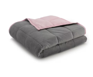 Ella Jayne Anti-Anxiety Grey/Pink Reversible Polyester 48 in. x 72 in. 15 lb. Weighted Blanket