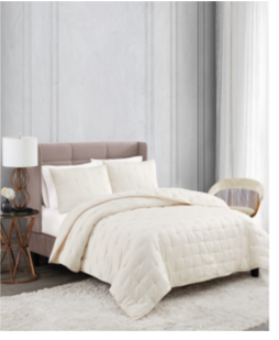 Badgley Mischka Home Tufted Ivory 2 Piece Quilt Set, Twin Xl Bedding