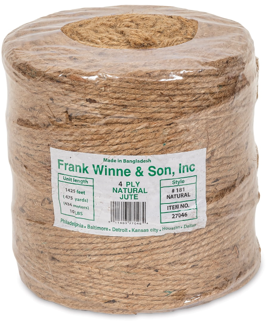 Frank Winne and Son Jute Twine - Natural, Ball, 4-Ply, 1420 ft