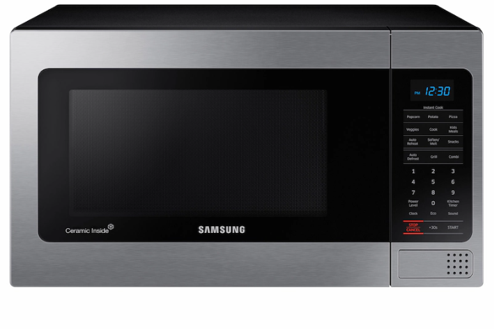 SAMSUNG 1.1 cu. ft Countertop Microwave with Grilling Element in Stainless Steel