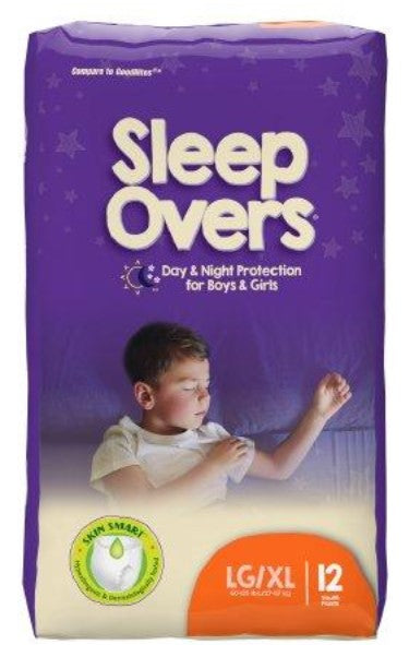 Cuties Sleep Overs Underwear, Youth, Large/X-Large (65 to 125 lbs.), 12 Count, #SLP05302