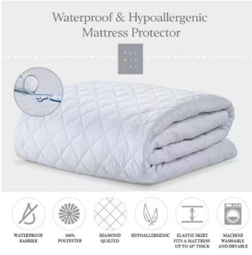 Ella Jayne Waterproof Polyester Queen Mattress Protector