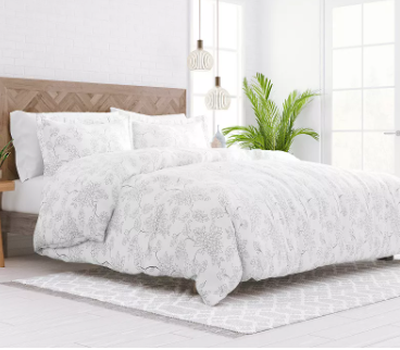 IENJOY HOME Elegant Designs Patterned Duvet Cover Set by The Home Collection, King/Cal King Bedding