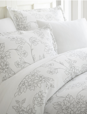 IENJOY HOME Elegant Designs Patterned Duvet Cover Set by The Home Collection, King/Cal King Bedding